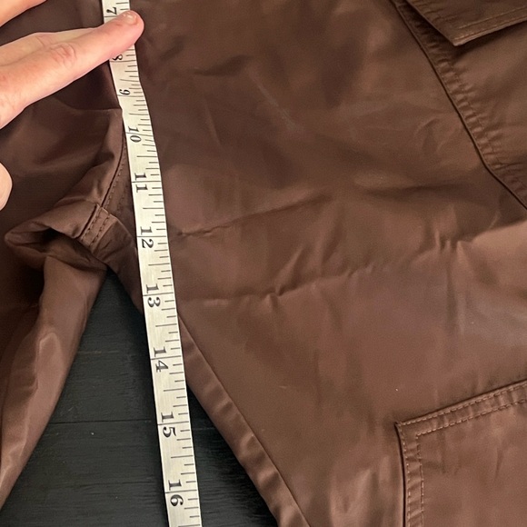 MNML,Snap Front Cargo Pants Brown Nylon Tactical Streetwear Relaxed Fit Utility - Picture 10 of 11